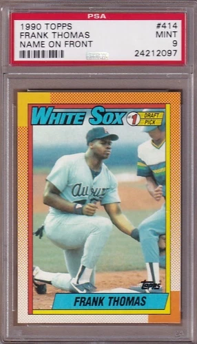 1990 Topps Frank Thomas Rookie Card #414 PSA 9 MINT Chicago White Sox RC HOF