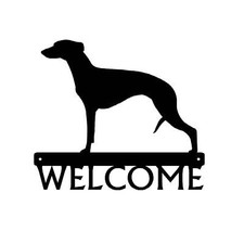 Whippet Dog Welcome Sign - Made in America - Outdoor Decor