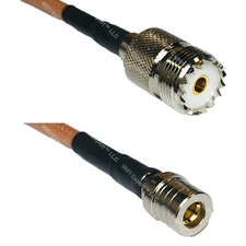 RG400 SO239 UHF Female to QMA MALE RF Cable FAST-SHIP LOT