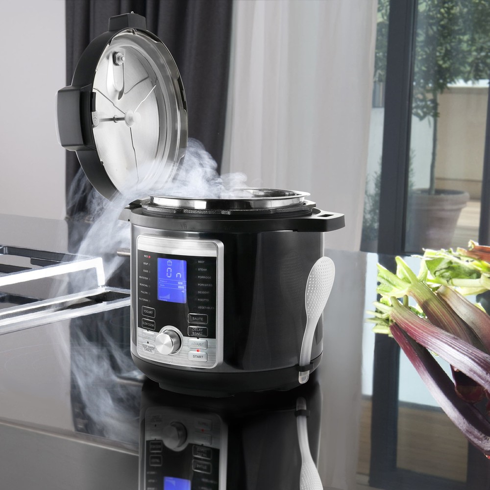 6 Quart Stainless Steel Electric Digital Pressure Cooker with Lid