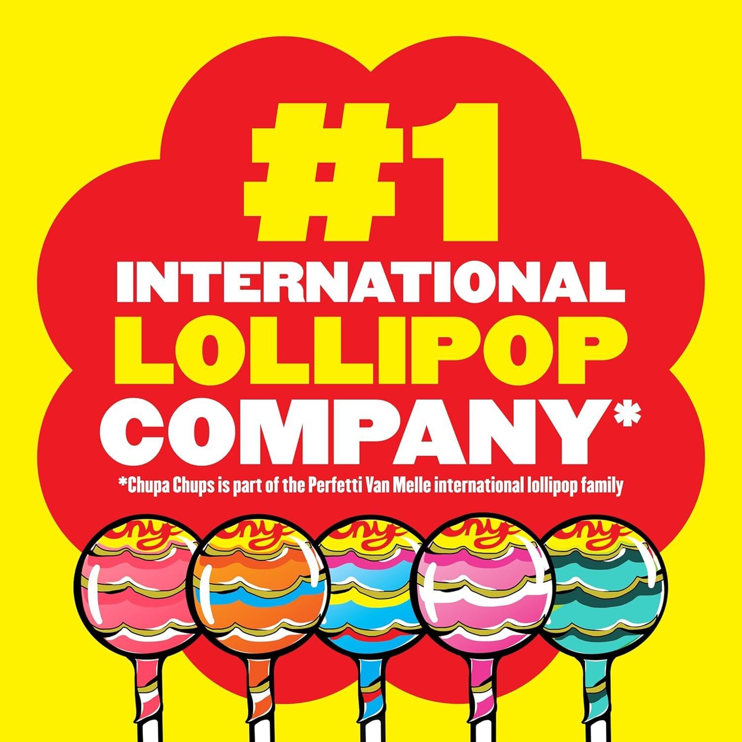 Chupa Chups ‘Best Of’ Lollipop Assortment 5 Flavors Individually Wrapped Cand...