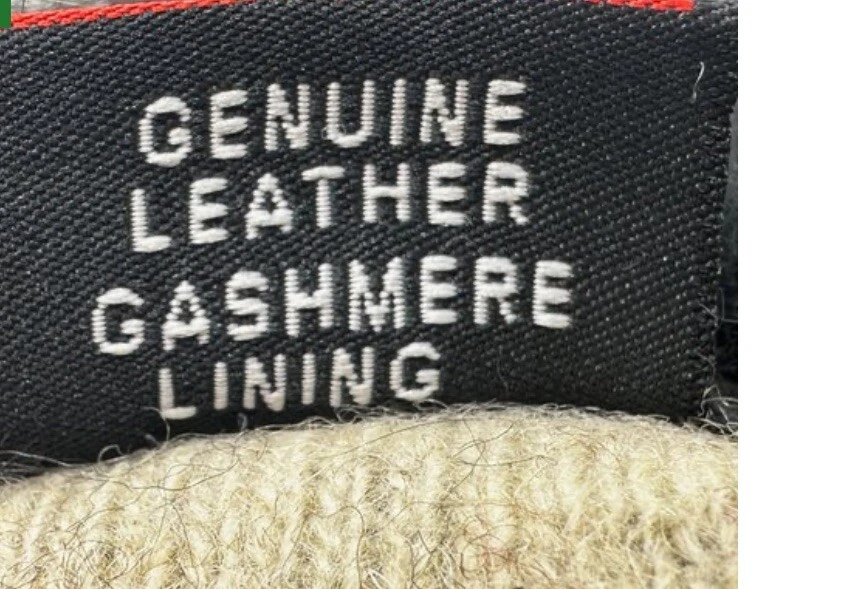 Nuevo en caja Hima BARNEYS New York Piel Negro Cuero Mujer Guantes Talla 7 Cachemira Foto 3 de 4