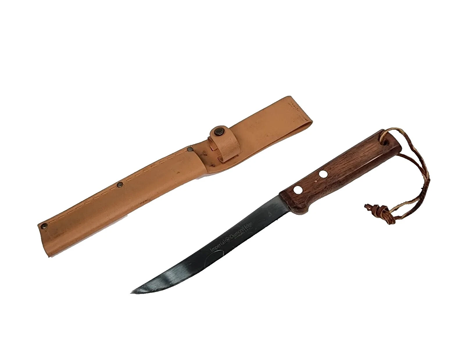 Alça de Madeira Imperial Facas de lâmina fixa antigas colecionáveis