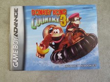 Nintendo Game Boy Advance GBA Donkey Kong Country 3 Authentic Manual