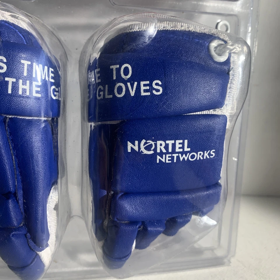 Mini guantes de hockey promocionales VIC Rawlings Nortel Networks paquete sellado Foto 4 de 4