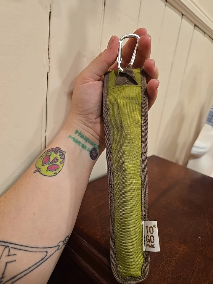 Unused ToGo Ware Wooden Utensils With Green Carry Case For Hiking And Camping - Image 4 of 4