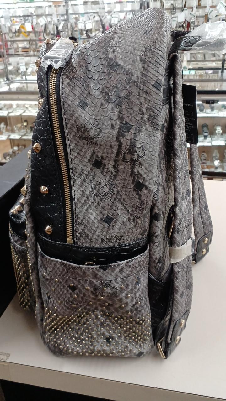 MCM Z7290 Studded Python Backpack Japan - image 3