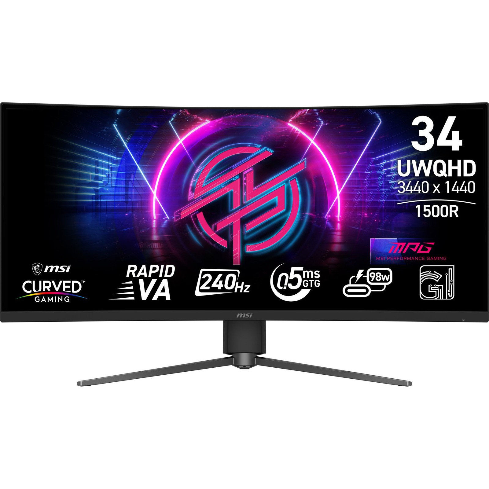 MSI MPG 346CQRF X24 computer monitor 86.4 cm (34"") 3440 x 1440 pixels UltraWide