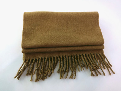Johnstons of Elgin Camel Brown 100% Cashmere Scarf Made in Scotland