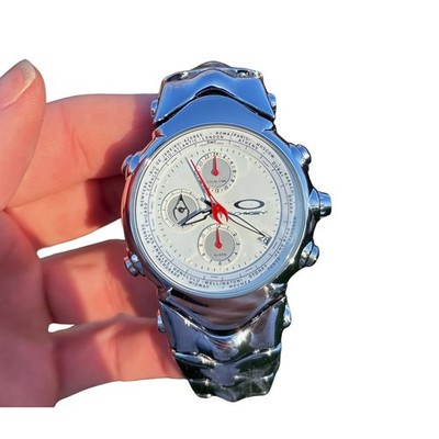 Oakley JUDGE ジャッジ ビッグデイト 本体のみ 廃盤 Vintage Oakley Judge Watch Stainless Steel White Dial Working 90s