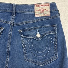 True Religion Women's Halle Jeans Size 29 High Rise Super Skinny Flap Pocket
