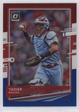 2020 Panini Donruss Optic Red White & Blue Prizm 86/150 Yadier Molina #102 04br