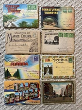 Eight Postcard Folders Collectible Item