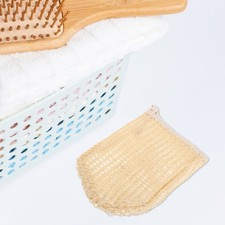Reusable Shower Gloves Made with Sisal and Sponge Dual Sided Bath Exfoliator