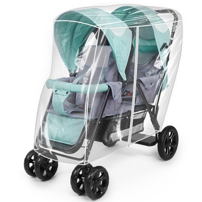 Double Stroller Rain Cover  for Tandem Double Stroller Rain/Wind/Snow/Cold/Dust