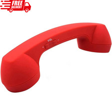 Retro Phone Handset with Wireless Bluetooth and USB Handsets for Cell Phones Red