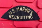 Vtg WWII Patch USN US Marine Corps Recruiting WW2 Military Badge Pin USMC