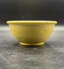 McCoy USA Pottery Bowl Yellow Snowflake Star Ribbed Vintage 5”