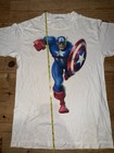 Vintage 90s Rare Captain America Thrashed 3d Graphic Official Promo Tshirt #1040 — photo 3