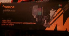 Maono DGM20 Series Gaming USB Microphone RGB Noise-Cancelling w/ Boom Arm