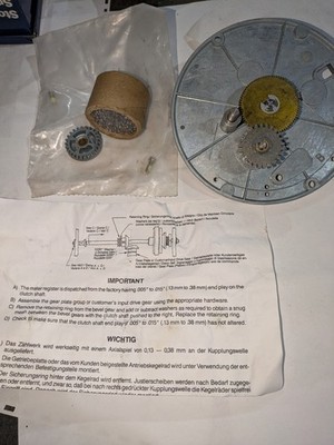  meter register KIT GEAR ASSEMBLY PART  ... AS IN PICTURE 