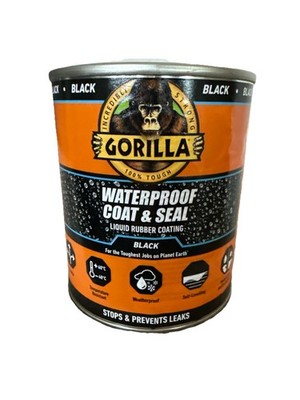 Gorilla Glue Waterproof Coat & Seal Flüssiggummibeschichtung Schwarz 473ml