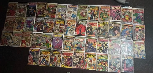 Vintage Marvel Comics Lot Silver Age 1960s 1970s Spiderman Captain America
