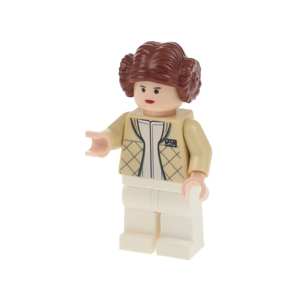 1X Lego Minifigure Star Wars Princess Leia Hoth Outfit Side Buns SW0113