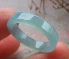 Video Certified Green 100 A JADE Jadeite Rectangle RING USA. 9.5    705659 AS