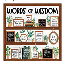 Eucalyptus bulletin board set for classroom