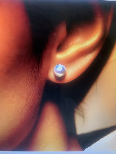 4.00 CTTW Genuine Cultured Pearl Earring in 18k Yellow Gold Plated - Picture 3 of 3