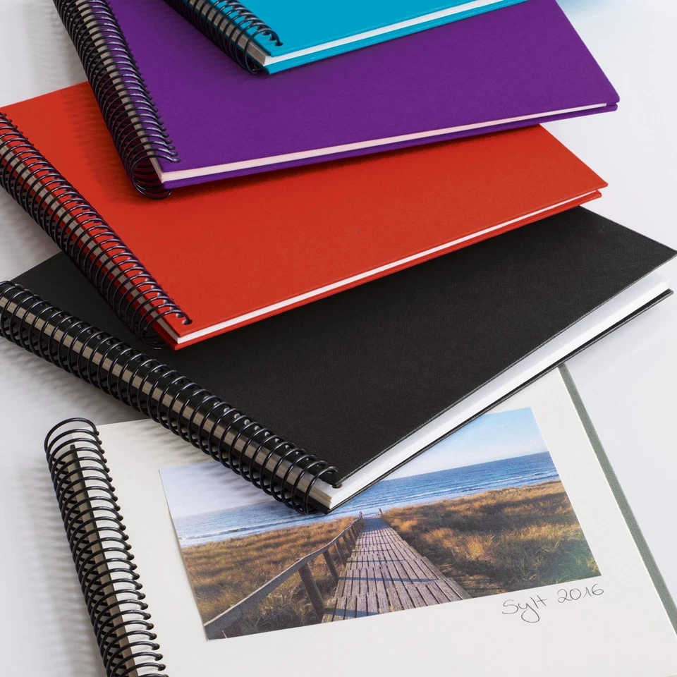 - Spiral Economy Medium Black Paper Photo Album (9.1 x 9.6 in.), Grey - Image 4 of 4