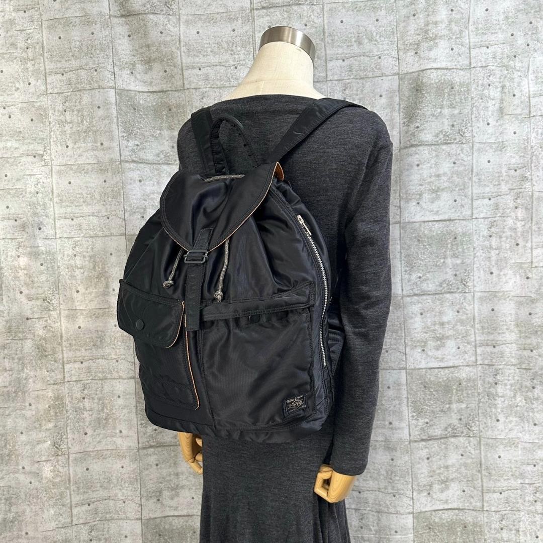 PORTER Tanker Nylon Backpack Drawstring Double Po… - image 2