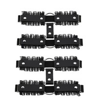 2 Pcs Adjustable PU Leather Punk I-shaped Thigh Garter Belts Leg Rings