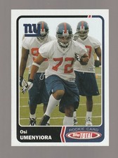 2003 Topps Total #464 Osi Umenyiora rookie card, New York Giants All-Pro. rookie card picture
