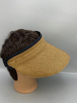 FURTALK Roll Up Straw Sun Visor Women display picture 3