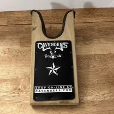 Cavenders Western Stores Cowboy Boot Jack Puller Wood Leather Trim Brown USA 