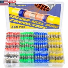 350PCS Solder Seal Wire Connectors Kit Marine Grade Waterproof Heat Shrink Butt