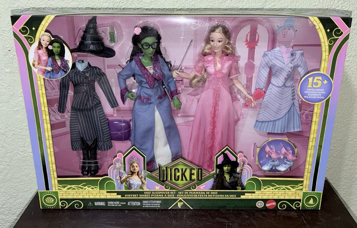 WICKED スリーズ コラボグッズ 13点セット 新品 2025年購入 Wicked Shiz Sleepover Set With Glinda & Elphaba Dolls 11