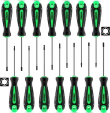 14Pcs Mini Hex Screwdriver Set, Metric(0.9Mm-3Mm) SAE(0.035"-1/8) Hex Allen  