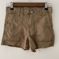 Art Class Girls Cargo Shorts Tan Size L 10/12 Utility Cotton Stretch