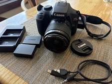 Canon EOS Rebel T100 Dslr Camera 18MP W/ EFS 18-55mm Lens Extra Batt Dual Chg