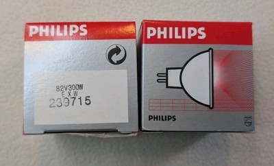 Lot of 2 New Philips Projection Lamp 82V 300W EXW NOS NEW Light Bulb 239715