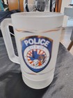 Frosted glass beer stein official insigna of the Midland Texas Police — photo 1