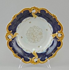 Prunkteller Schale Weimar kobalt Goldstaffage handbemalt 19540090 D31cm