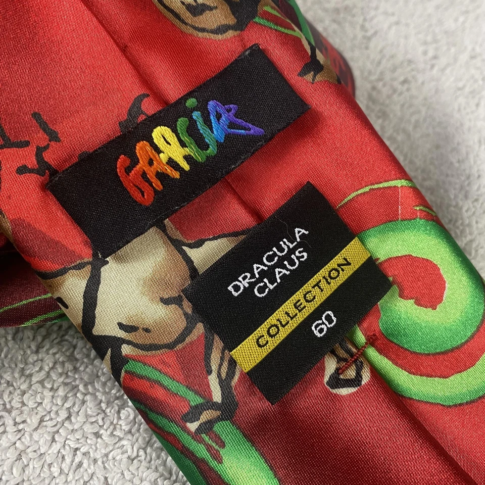 Corbata Garcia Hombre Talla Única Rojo Drácula Claus Colección 60 Reno Navidad Foto 4 de 4