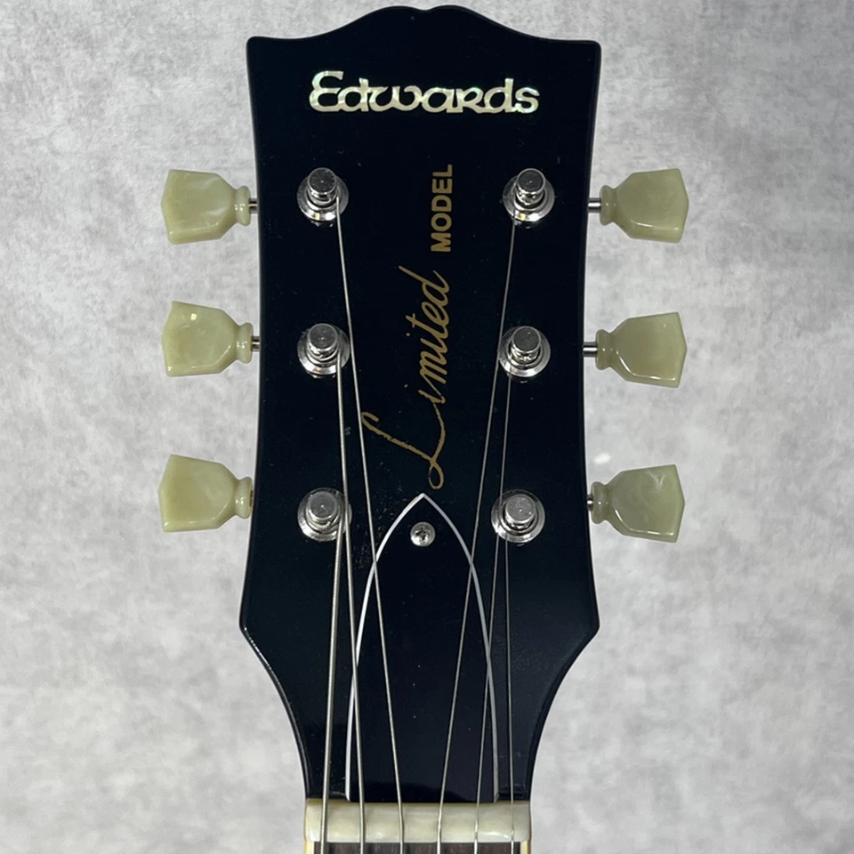 Edwards E-LP-85SD Б/у 2002-е Кленовый Топ Красное дерево Задняя часть Корпус Красное дерево Гриф Янтарь - Изображение 3 из 4