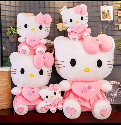  Hello Kitty Plüschtier herzen 24cm Süß Weihnachten Katze Kuscheltier Geschenk 