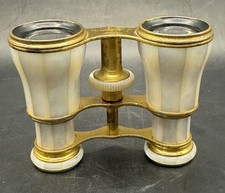 Antique Lemaire FI Paris Mother Of Pearl Opera Glasses With Orig Case Binoculars