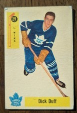 1958-59 Parkhurst #29 Dick Duff Toronto Maple Leaf Hockey Card